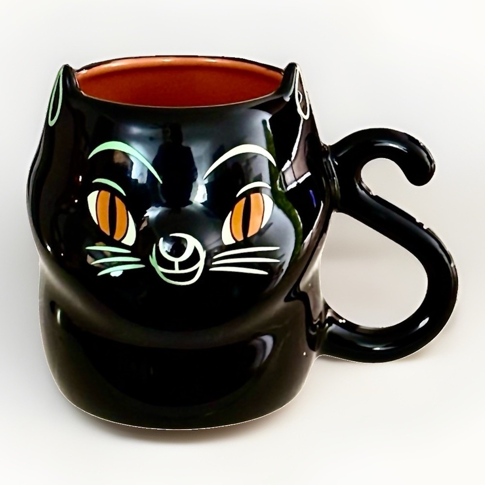 Disney Parks Hocus Pocus Binx Mug Sanderson Sisters Concert Black Cat Tail‎ 15oz